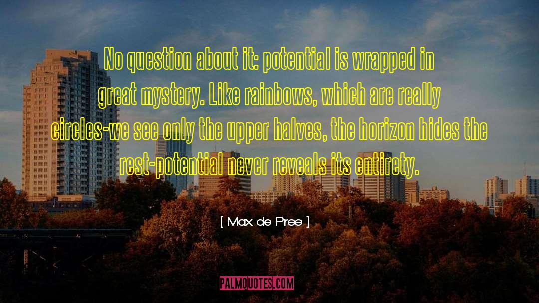 Max De Pree Quotes: No question about it: potential