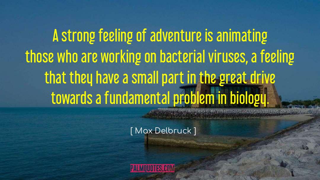 Max Delbruck Quotes: A strong feeling of adventure