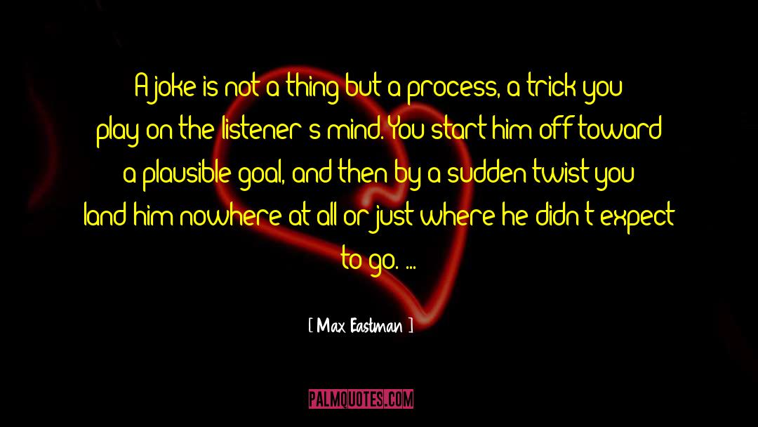 Max Eastman Quotes: A joke is not a