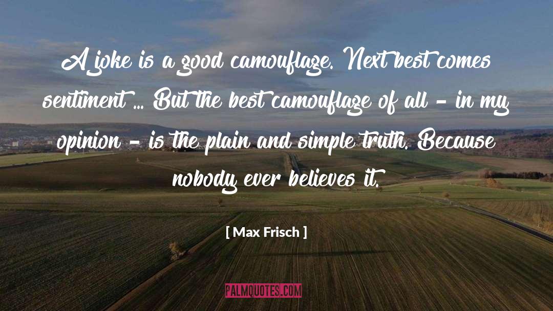 Max Frisch Quotes: A joke is a good