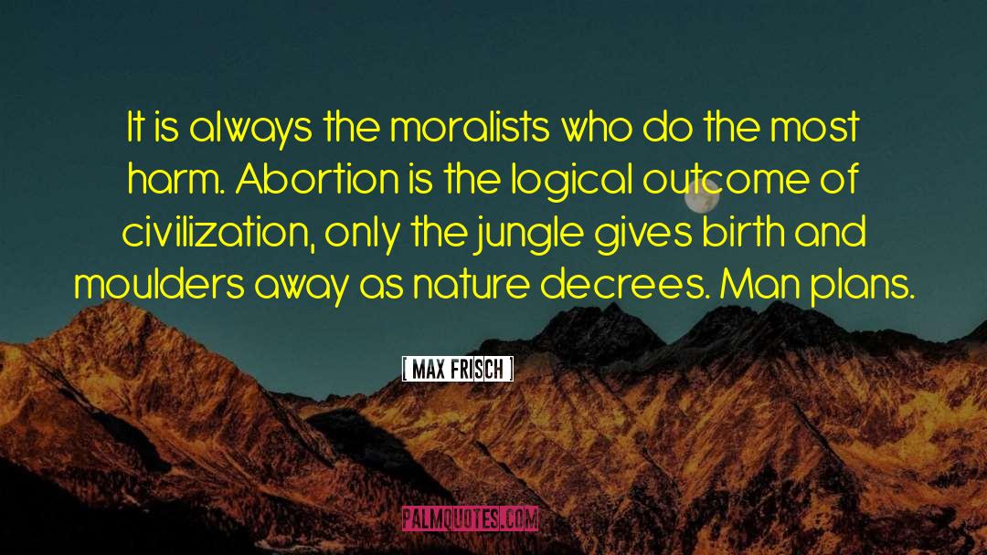 Max Frisch Quotes: It is always the moralists