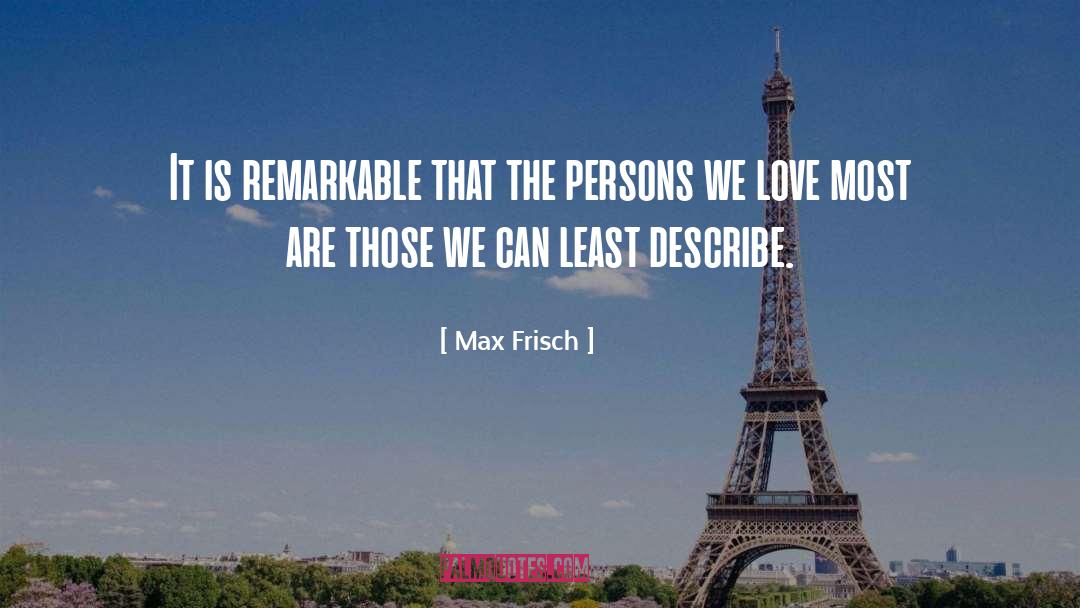 Max Frisch Quotes: It is remarkable that the