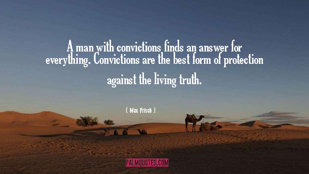 Max Frisch Quotes: A man with convictions finds
