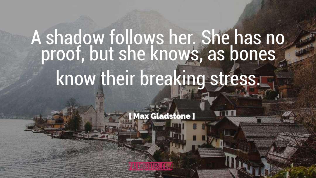 Max Gladstone Quotes: A shadow follows her. She