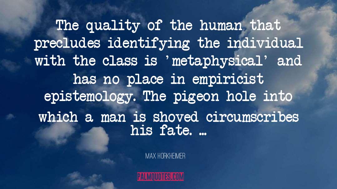 Max Horkheimer Quotes: The quality of the human