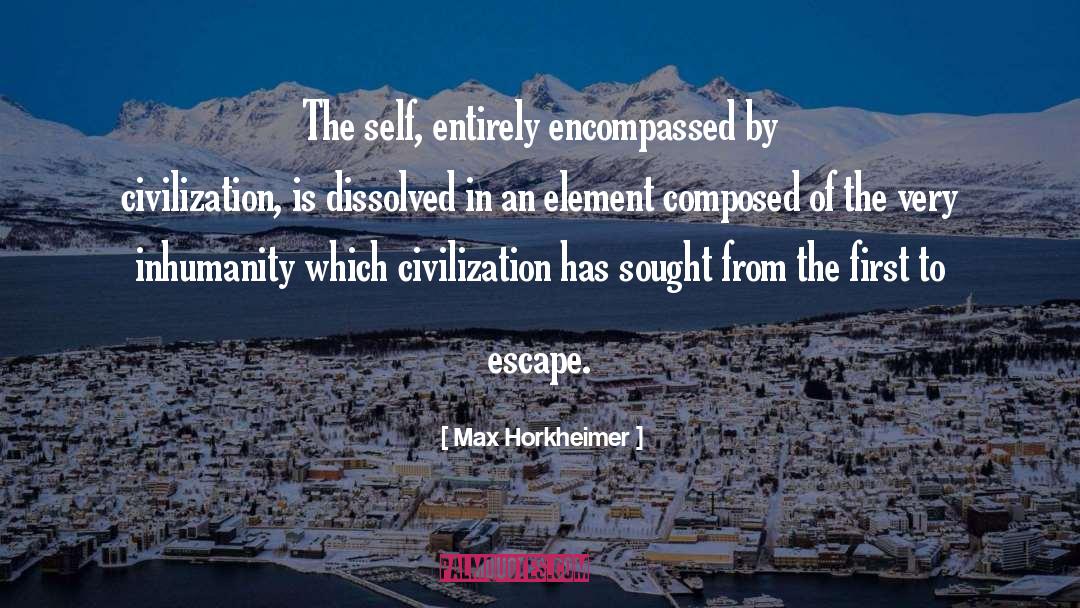 Max Horkheimer Quotes: The self, entirely encompassed by