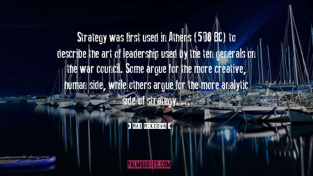 Max McKeown Quotes: Strategy was first used in