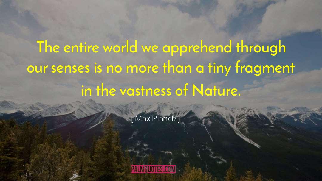 Max Planck Quotes: The entire world we apprehend