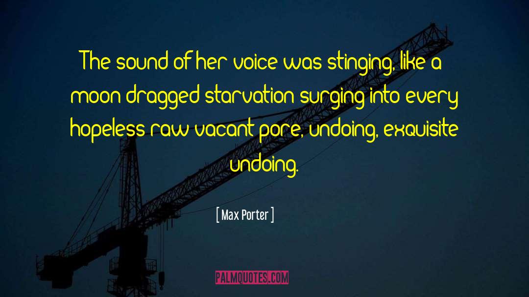 Max Porter Quotes: The sound of her voice