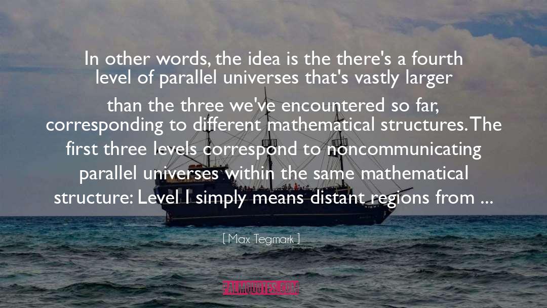 Max Tegmark Quotes: In other words, the idea