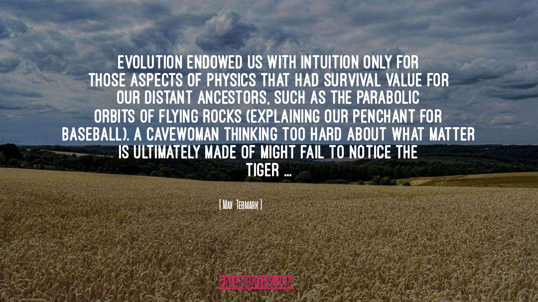 Max Tegmark Quotes: Evolution endowed us with intuition