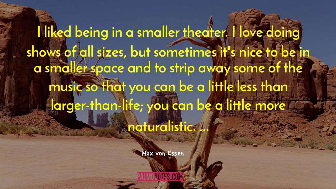 Max Von Essen Quotes: I liked being in a