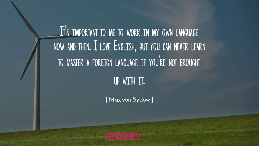 Max Von Sydow Quotes: It's important to me to