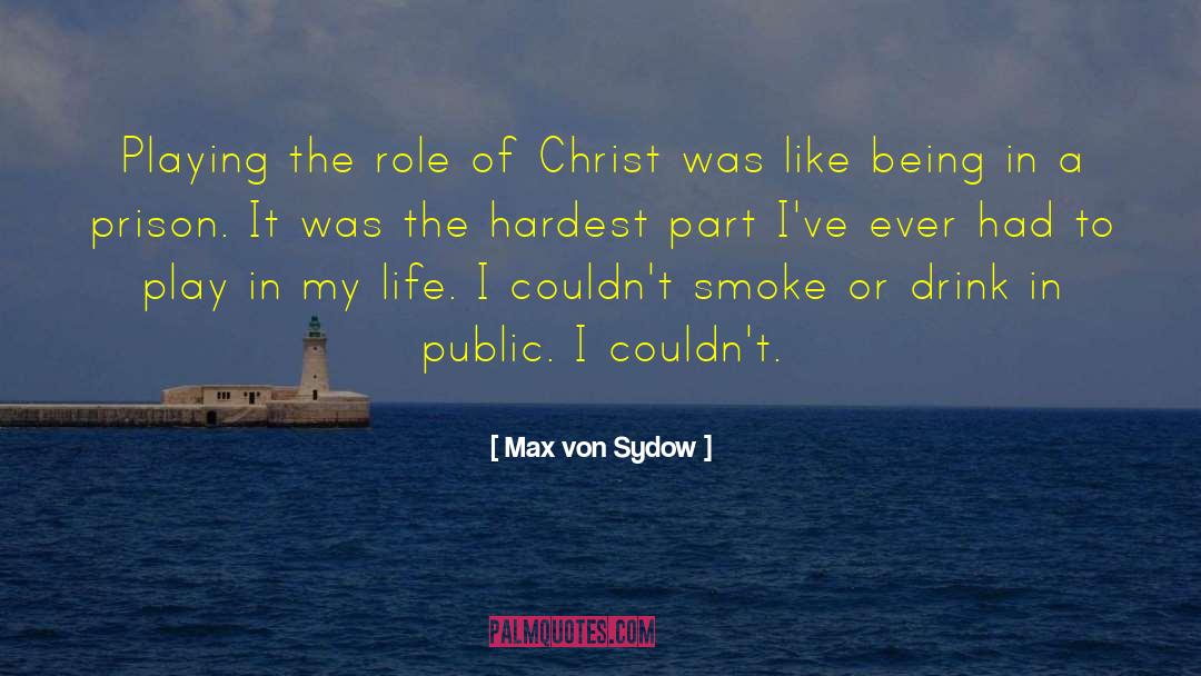 Max Von Sydow Quotes: Playing the role of Christ