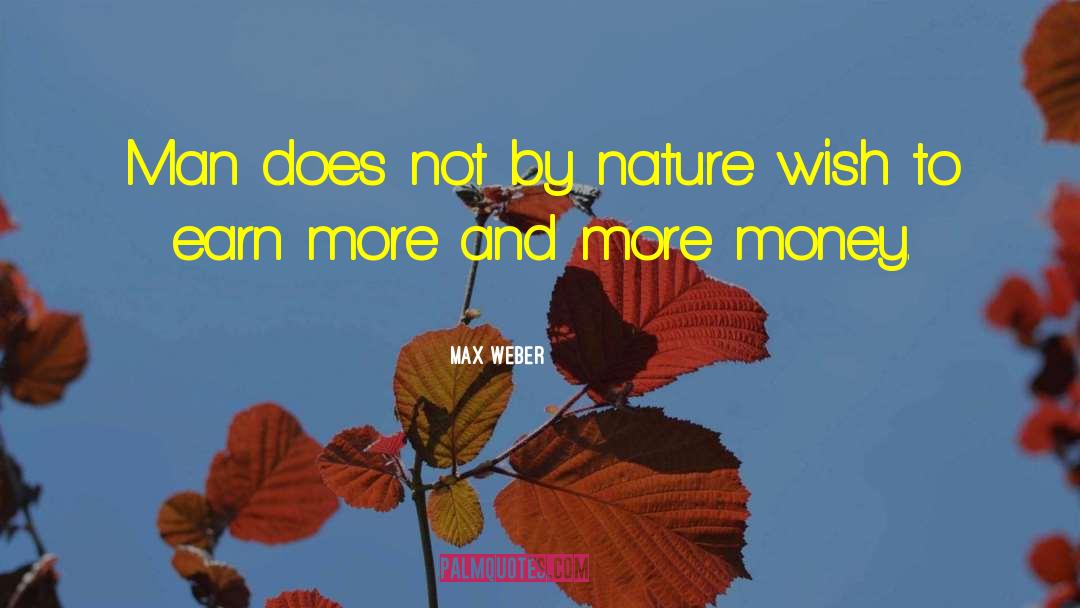 Max Weber Quotes: Man does not by nature