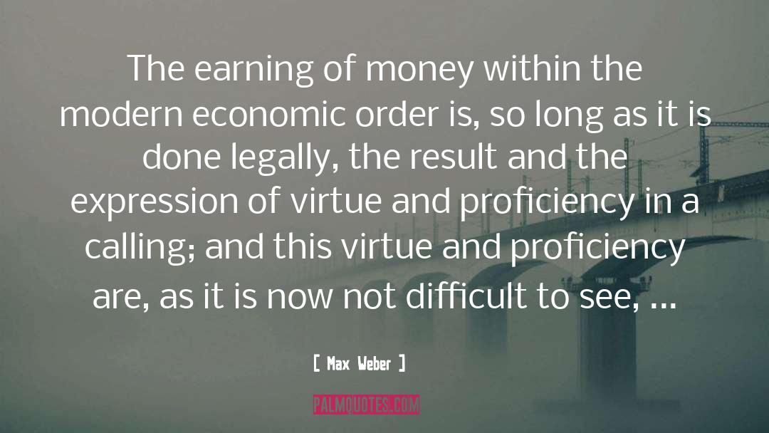 Max Weber Quotes: The earning of money within
