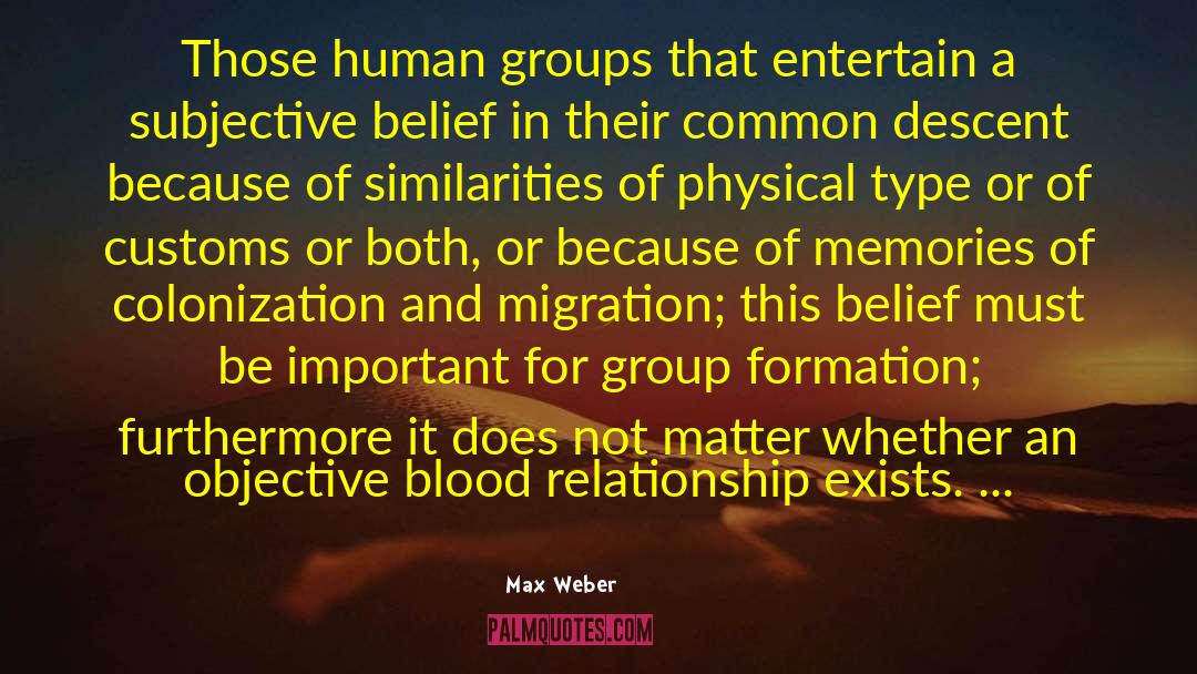 Max Weber Quotes: Those human groups that <br>