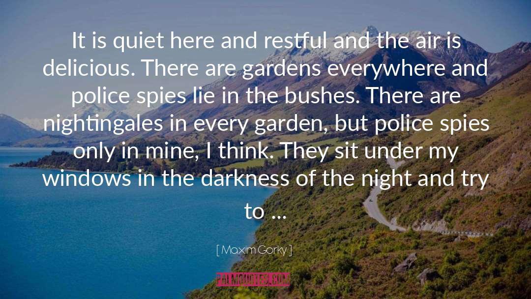 Maxim Gorky Quotes: It is quiet here and