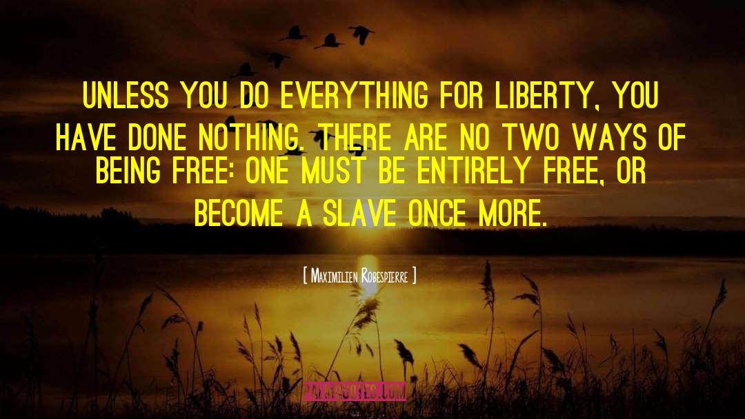 Maximilien Robespierre Quotes: Unless you do everything for