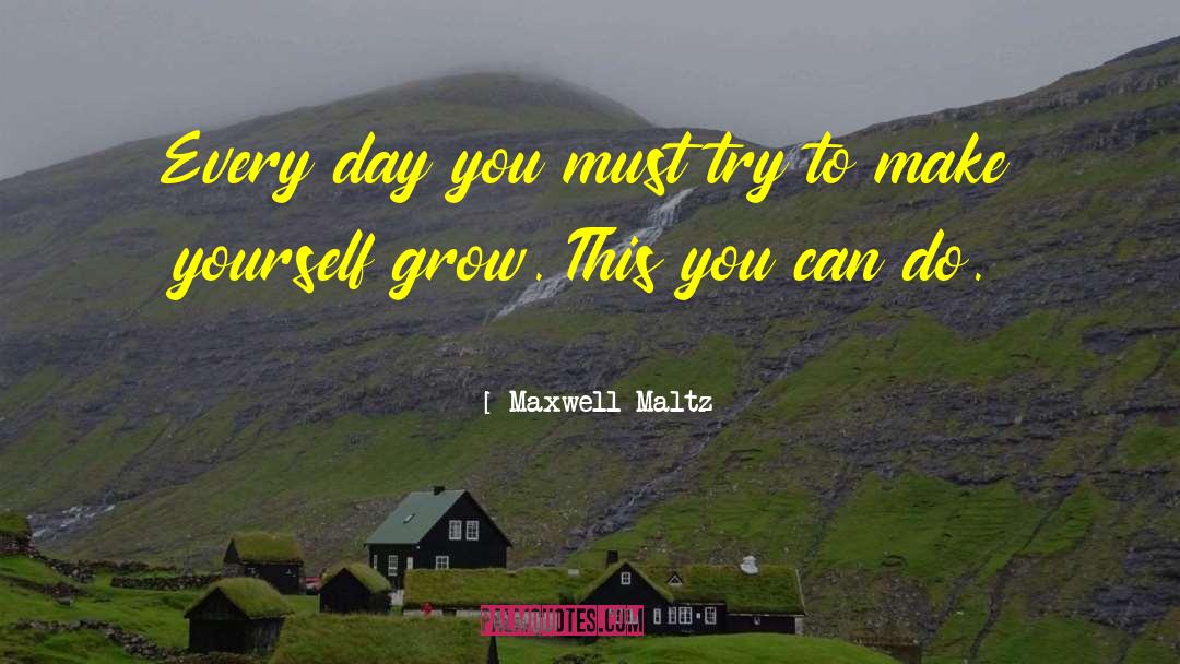 Maxwell Maltz Quotes: Every day you must try
