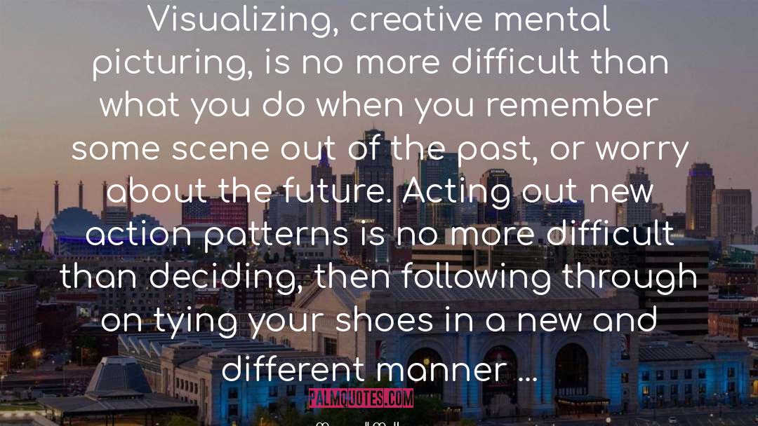 Maxwell Maltz Quotes: Visualizing, creative mental picturing, is