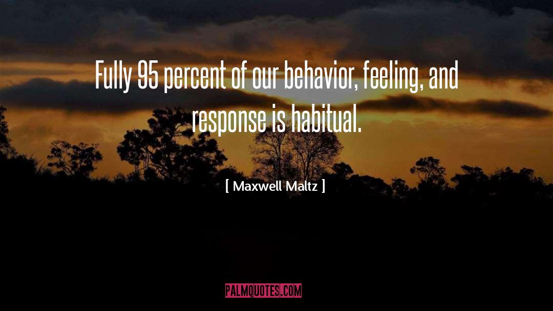 Maxwell Maltz Quotes: Fully 95 percent of our