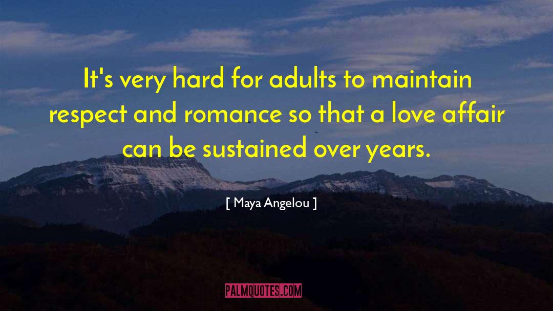Maya Angelou Quotes: It's very hard for adults