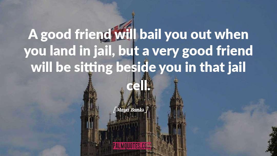 Maya Banks Quotes: A good friend will bail