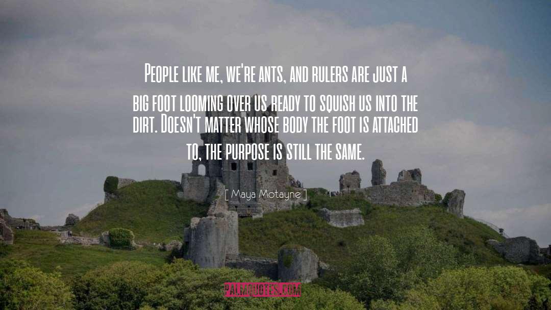 Maya Motayne Quotes: People like me, we're ants,