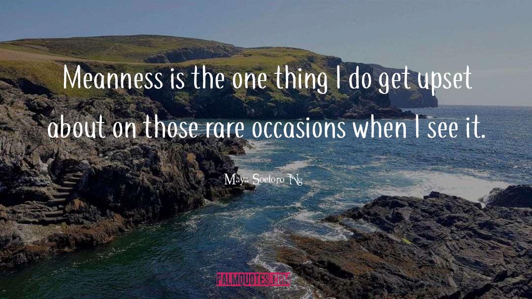 Maya Soetoro-Ng Quotes: Meanness is the one thing