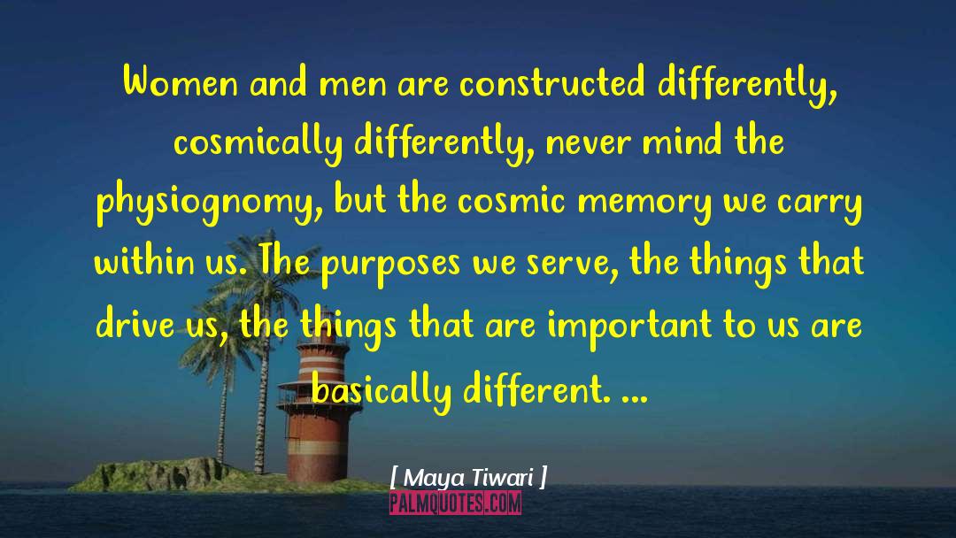 Maya Tiwari Quotes: Women and men are constructed