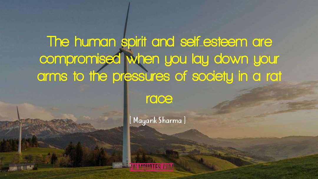 Mayank Sharma Quotes: The human spirit and self-esteem