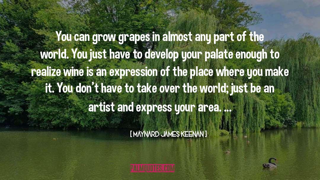 Maynard James Keenan Quotes: You can grow grapes in