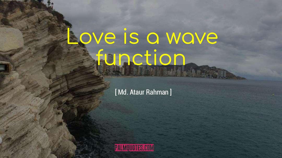 Md. Ataur Rahman Quotes: Love is a wave function