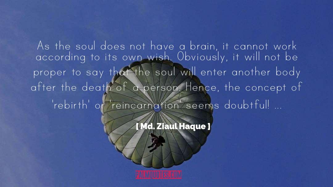 Md. Ziaul Haque Quotes: As the soul does not