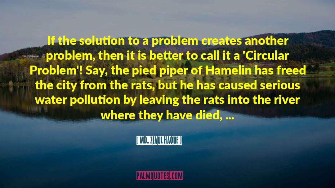 Md. Ziaul Haque Quotes: If the solution to a