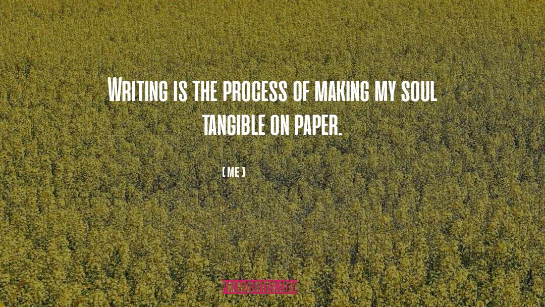Me Quotes: Writing is the process of