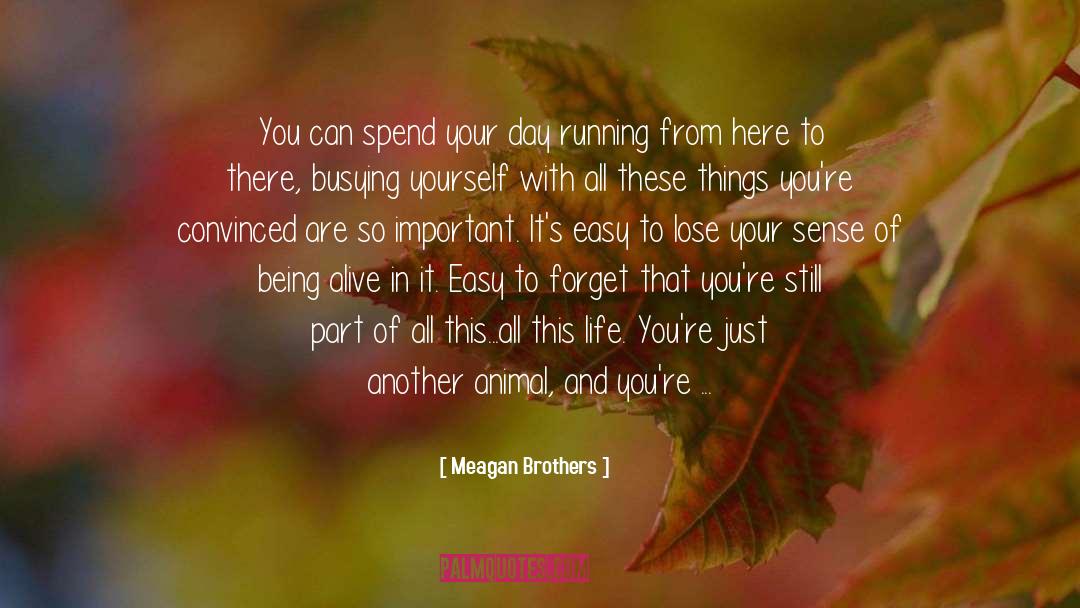 Meagan Brothers Quotes: You can spend your day