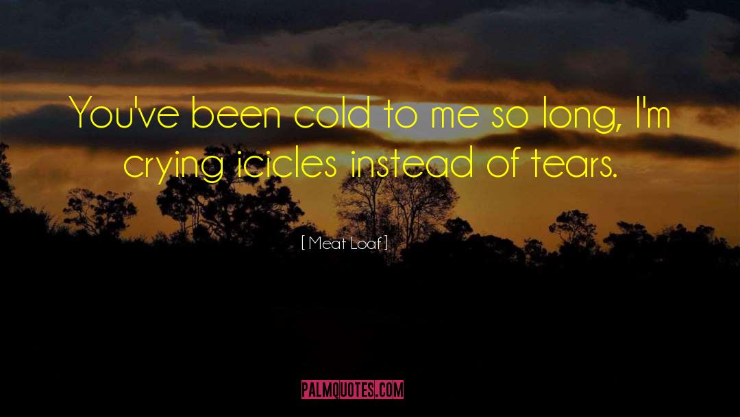 Meat Loaf Quotes: You've been cold to me