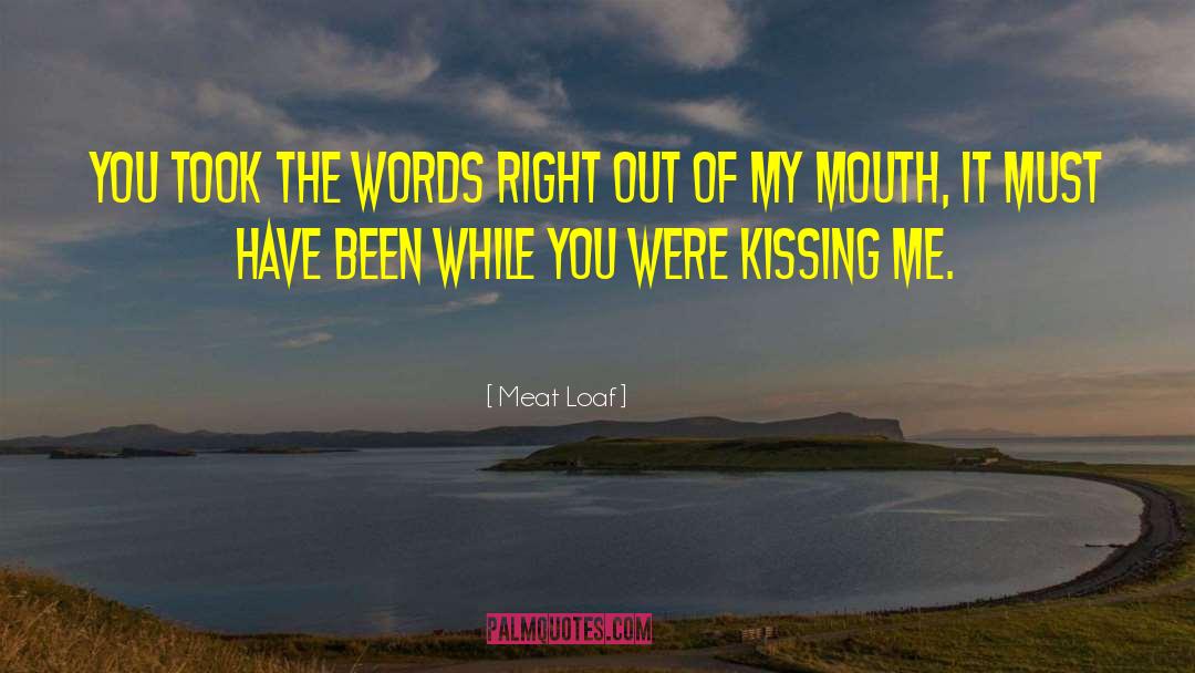 Meat Loaf Quotes: You took the words right