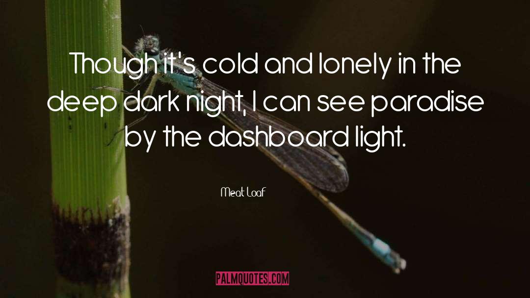 Meat Loaf Quotes: Though it's cold and lonely