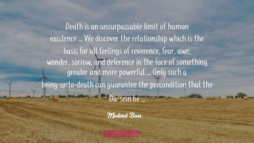 Medard Boss Quotes: Death is an unsurpassable limit