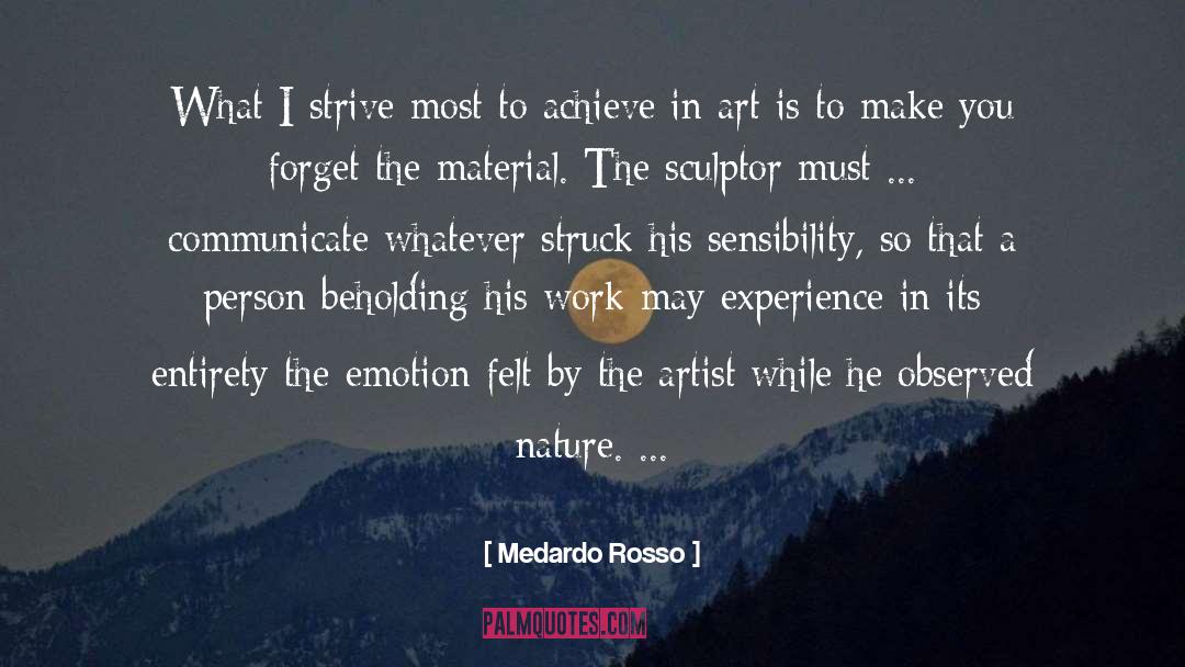 Medardo Rosso Quotes: What I strive most to