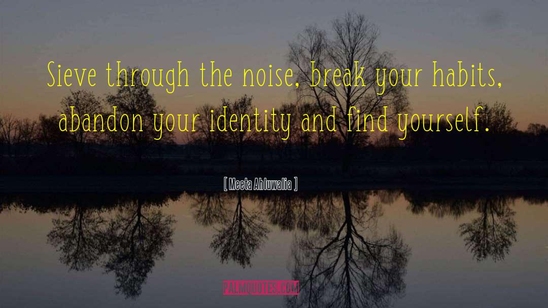 Meeta Ahluwalia Quotes: Sieve through the noise, break