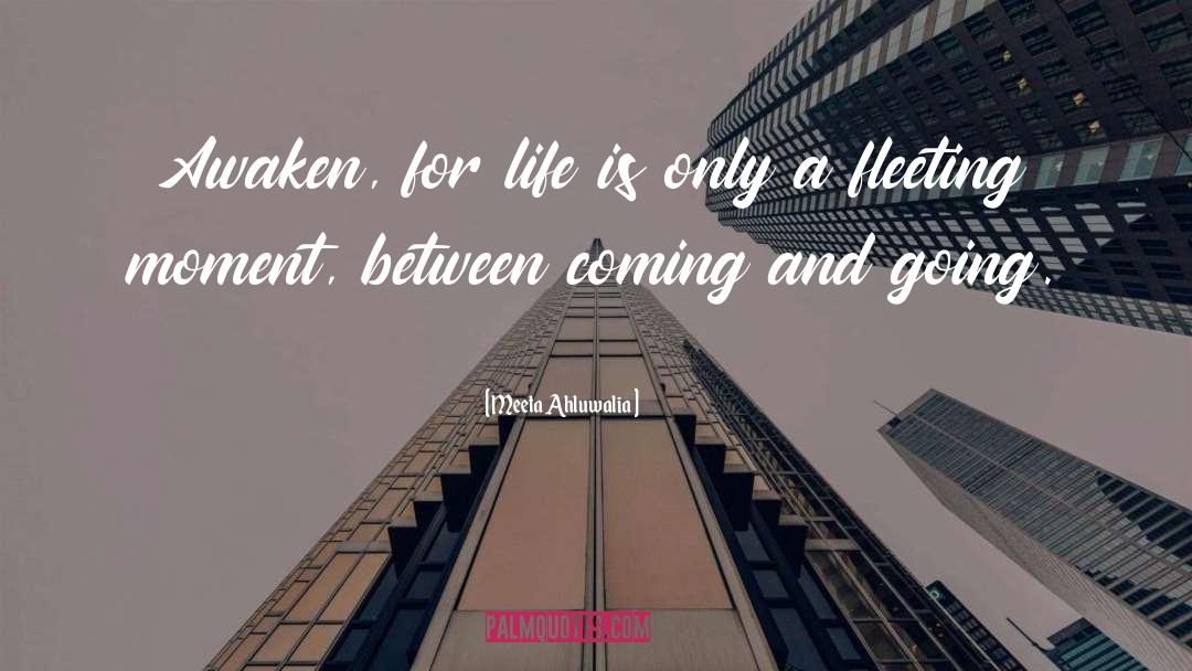 Meeta Ahluwalia Quotes: Awaken, for life is only