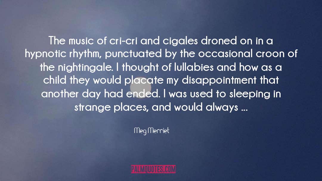 Meg Merriet Quotes: The music of cri-cri and