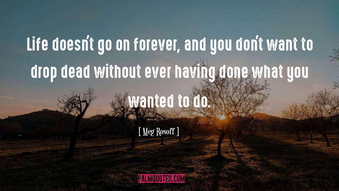 Meg Rosoff Quotes: Life doesn't go on forever,
