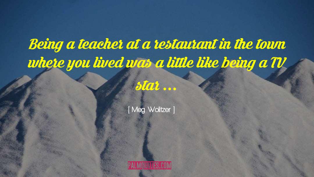 Meg Wolitzer Quotes: Being a teacher at a