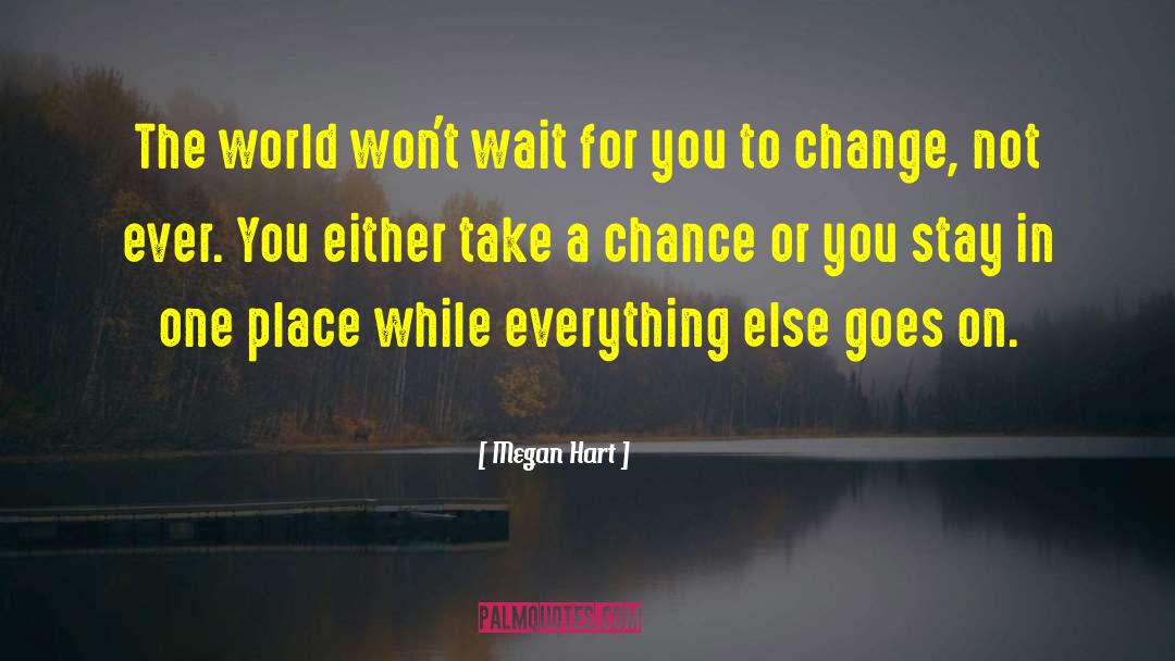 Megan Hart Quotes: The world won't wait for