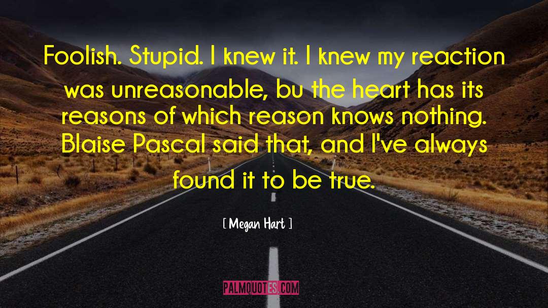 Megan Hart Quotes: Foolish. Stupid. I knew it.